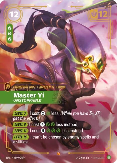 Master Yi - Unstoppable (059/219) (UNL)