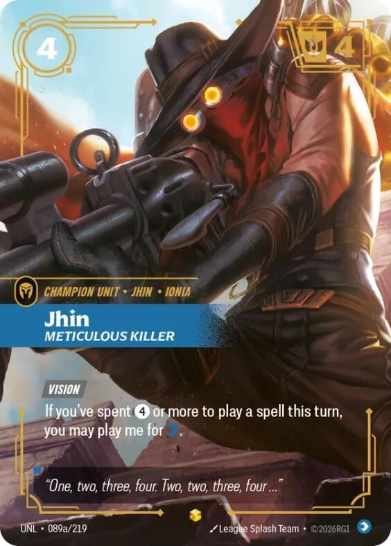 Jhin - Meticulous Killer (Alternate Art) (089a/219) (UNL)