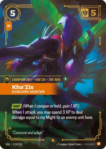 Kha'Zix - Evolving Hunter (119/219) (UNL)