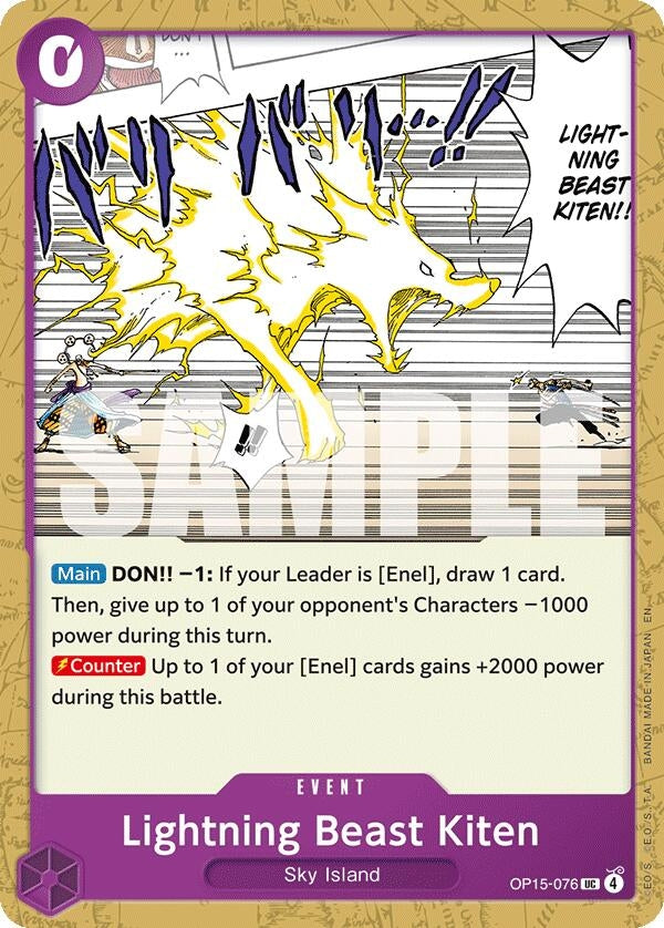 Lightning Beast Kiten (OP15-076) (OP15-EB04)