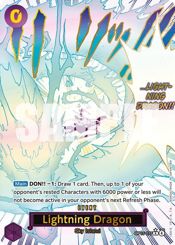 Lightning Dragon (Alternate Art) (OP15-077) (OP15-EB04)