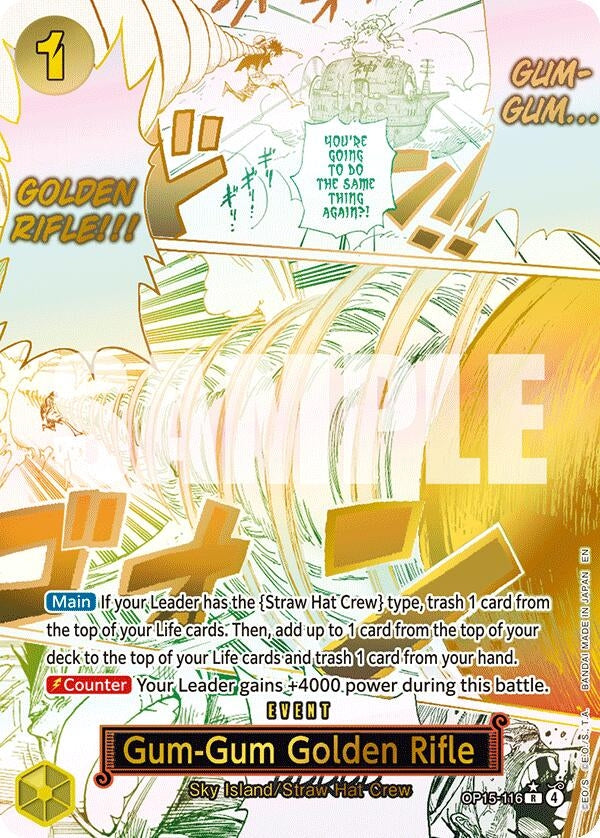 Gum-Gum Golden Rifle (Alternate Art) (OP15-116) (OP15-EB04)