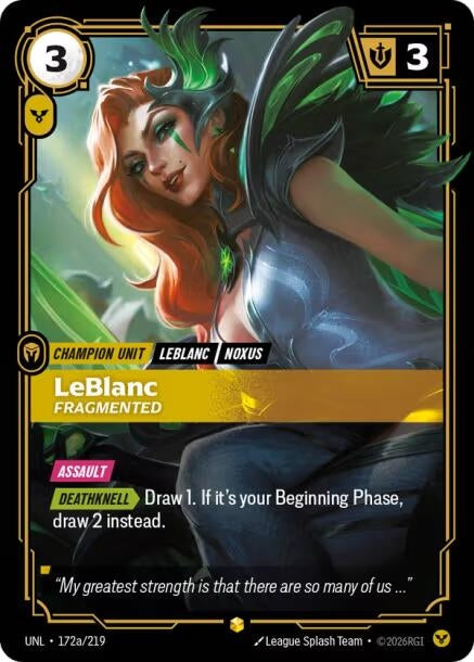 LeBlanc - Fragmented (Alternate Art) (172a/219) (UNL)
