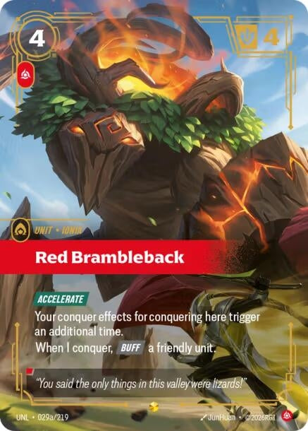 Red Brambleback (Alternate Art) (029a/219) (UNL)