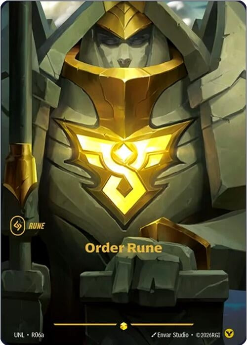 Image for Order Rune (Alternate Art) (R06a) (UNL) - Riftbound: League of Legends Trading Card Game