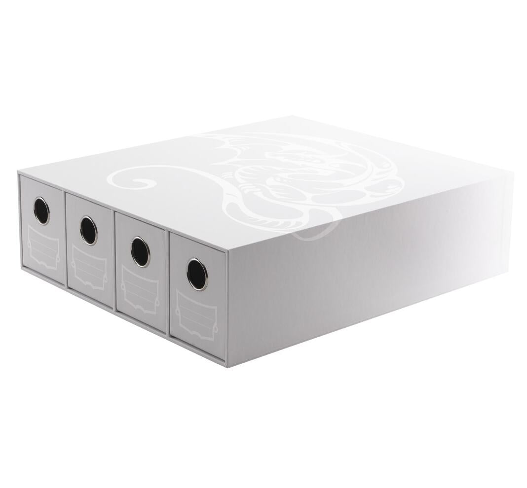 Fortress Card Drawers Horizontal 4 - White