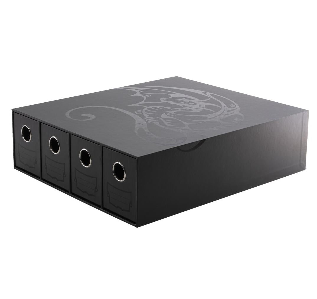 Fortress Card Drawers Horizontal 4 - Black