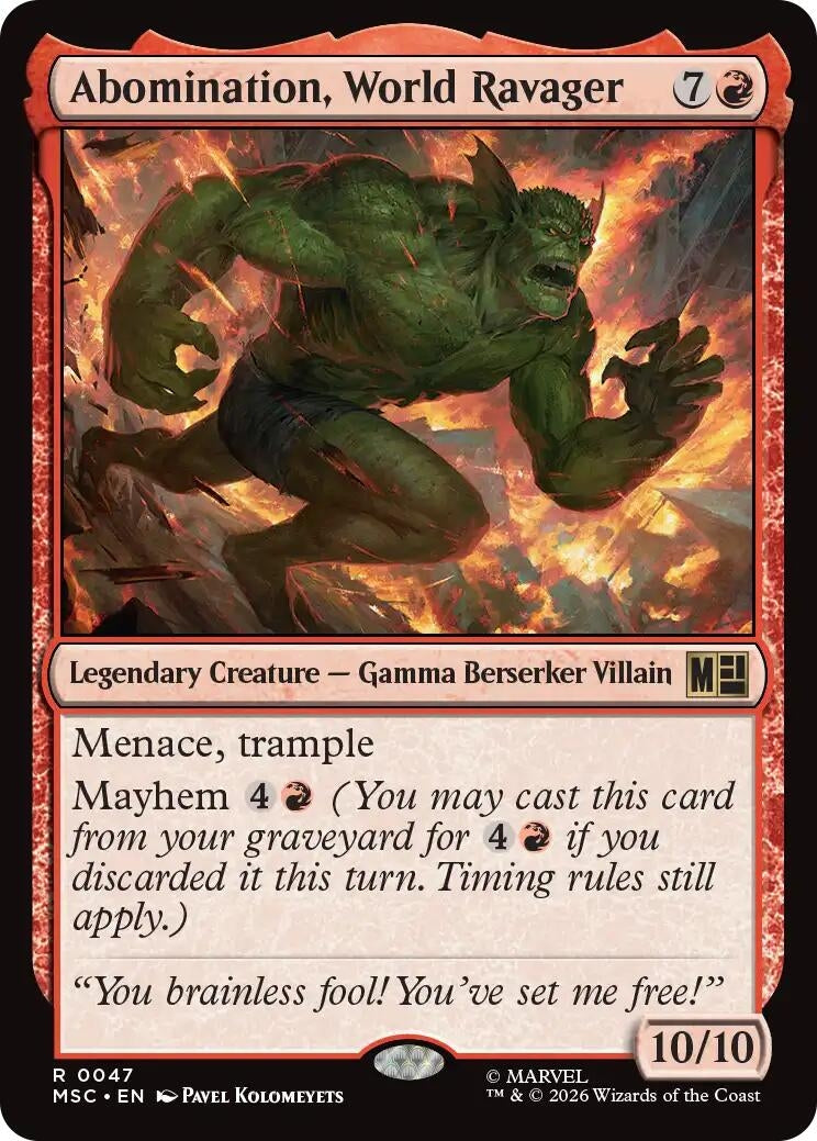 Image for Abomination, World Ravager (47) (MSC) - Magic: The Gathering