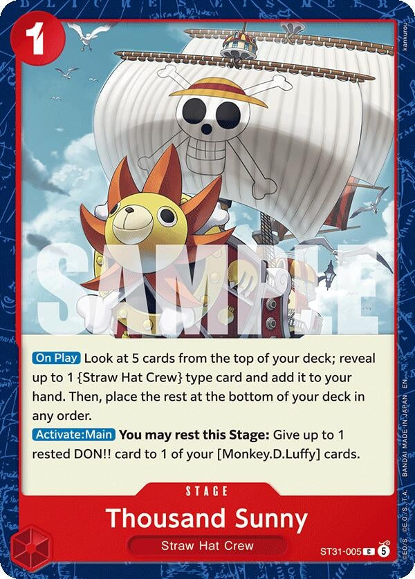 Image for Thousand Sunny (ST31-005) (ST-31) - One Piece Card Game