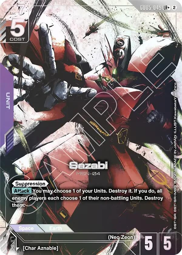 Image for Sazabi (LR+) (GD05-049) (GD05) - Gundam Card Game