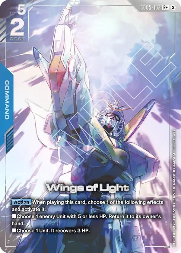 Image for Wings of Light (R+) (GD05-102) (GD05) - Gundam Card Game