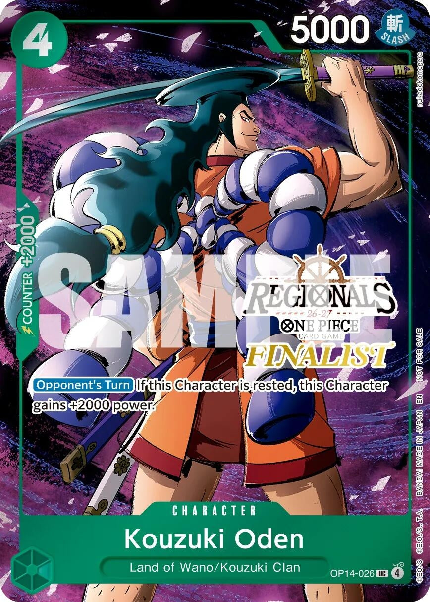Image for Kouzuki Oden (Regionals Finalist Card Set 26-27 Vol.2) (OP14-026) (OP-PR) - One Piece Card Game