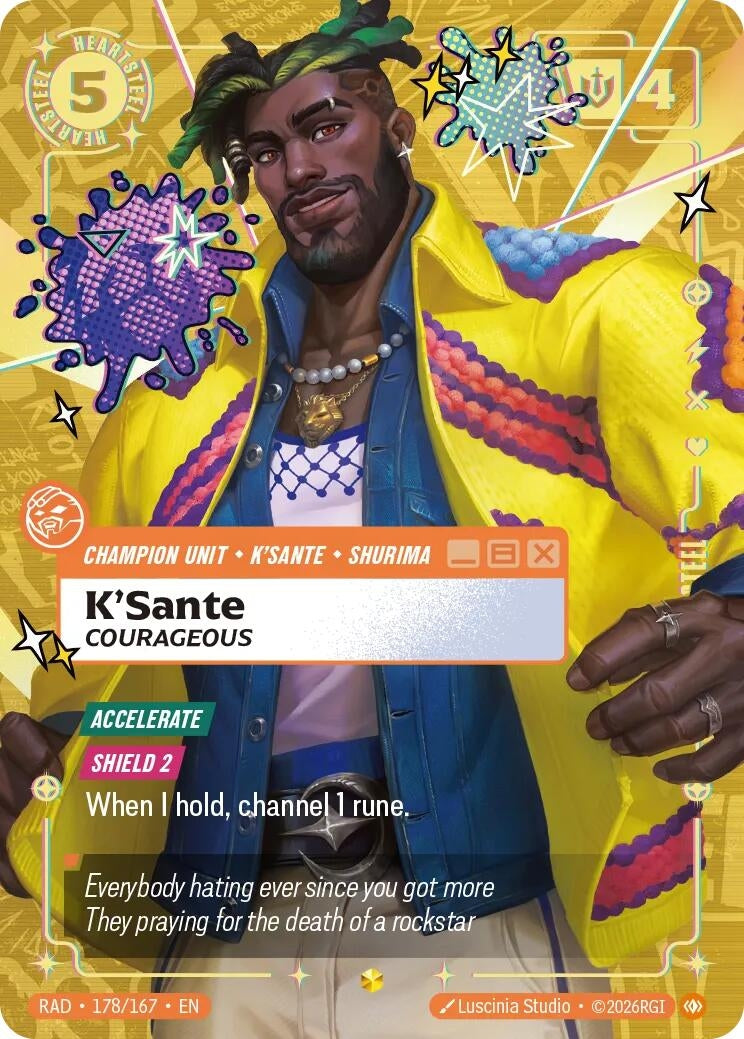 Image for K'Sante, Courageous (Heartsteel Overnumbered) (178/167) (RAD) - Riftbound: League of Legends Trading Card Game