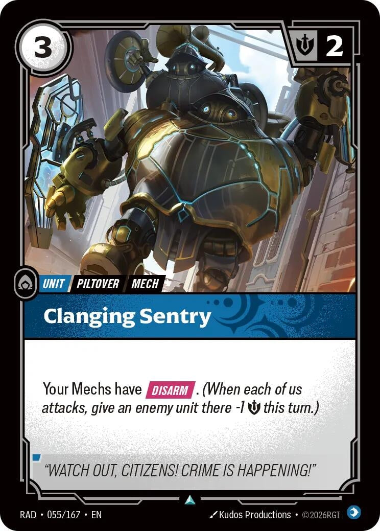 Image for Clanging Sentry (055/167) (RAD) - Riftbound: League of Legends Trading Card Game