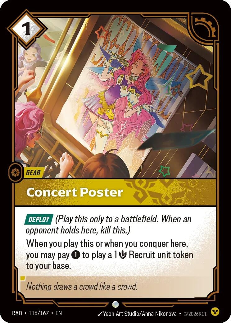 Image for Concert Poster (116/167) (RAD) - Riftbound: League of Legends Trading Card Game
