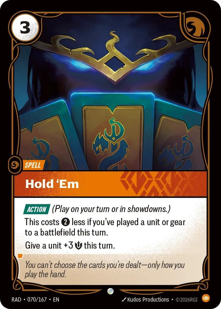 Image for Hold 'Em (070/167) (RAD) - Riftbound: League of Legends Trading Card Game