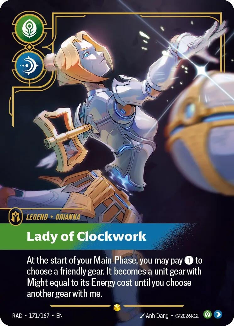 Image for Orianna, Lady of Clockwork (Overnumbered) (171/167) (RAD) - Riftbound: League of Legends Trading Card Game