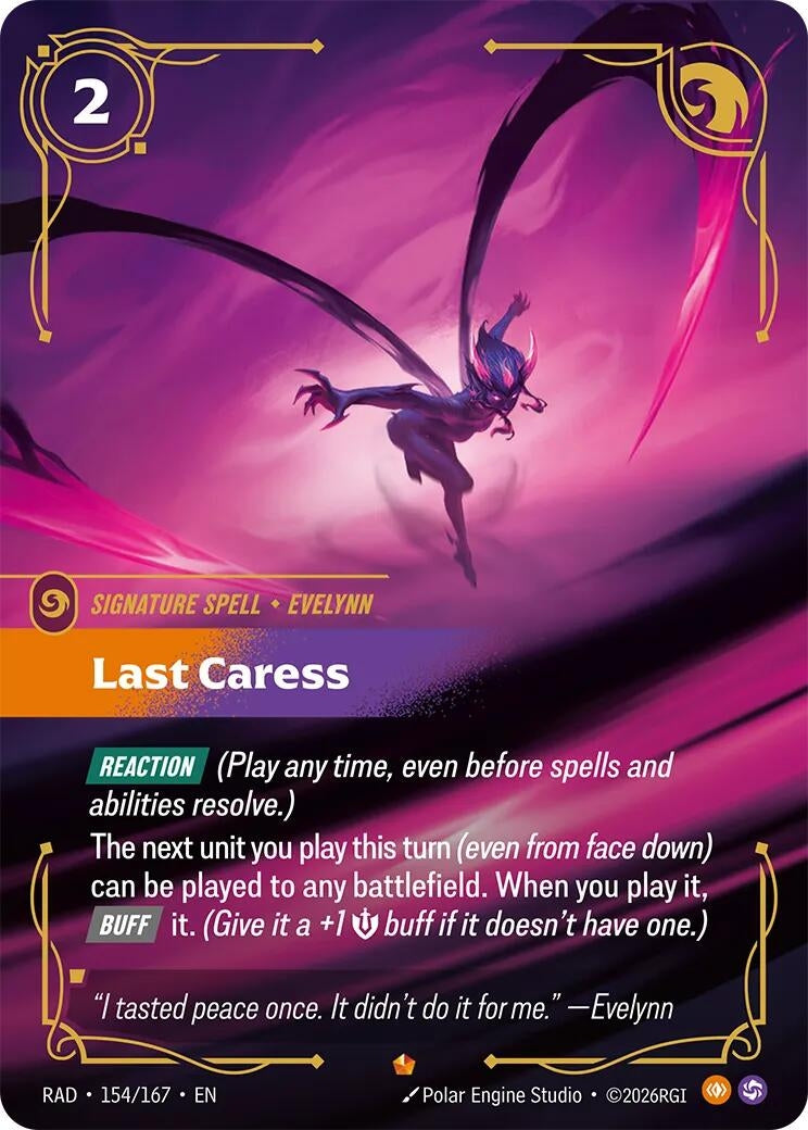 Image for Last Caress (154/167) (RAD) - Riftbound: League of Legends Trading Card Game