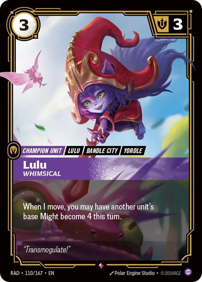 Image for Lulu, Whimsical (110/167) (RAD) - Riftbound: League of Legends Trading Card Game