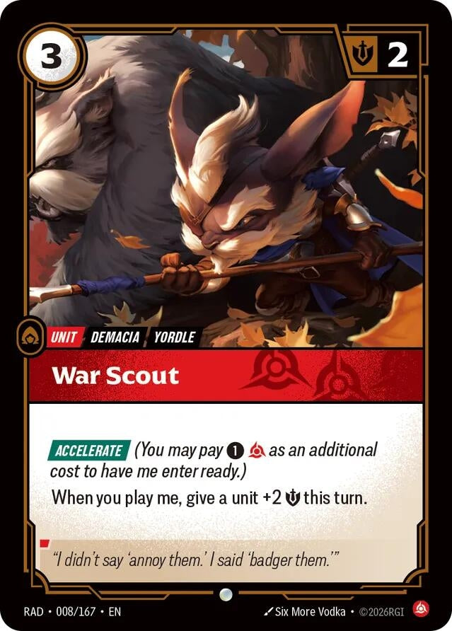 Image for War Scout (008/167) (RAD) - Riftbound: League of Legends Trading Card Game