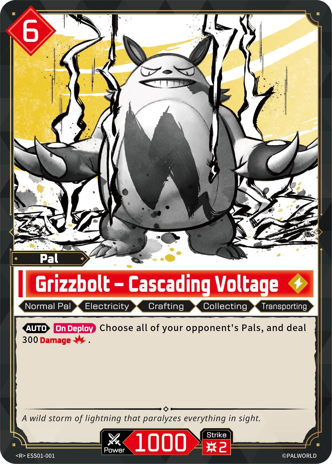 Image for Grizzbolt - Cascading Voltage (ESS01-001) (ESS01) - Palworld OFFICIAL CARD GAME