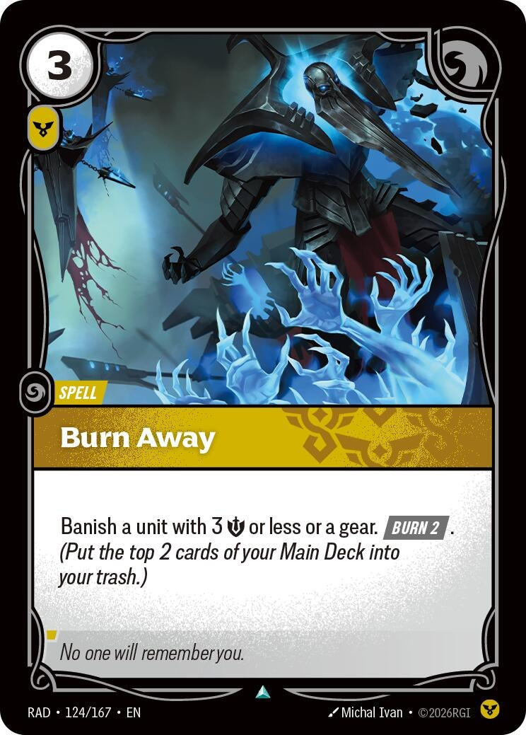 Image for Burn Away (124/167) (RAD) - Riftbound: League of Legends Trading Card Game