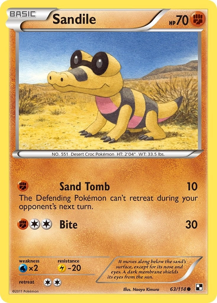 Image for Sandile (63/114) (BLW) - Pokemon