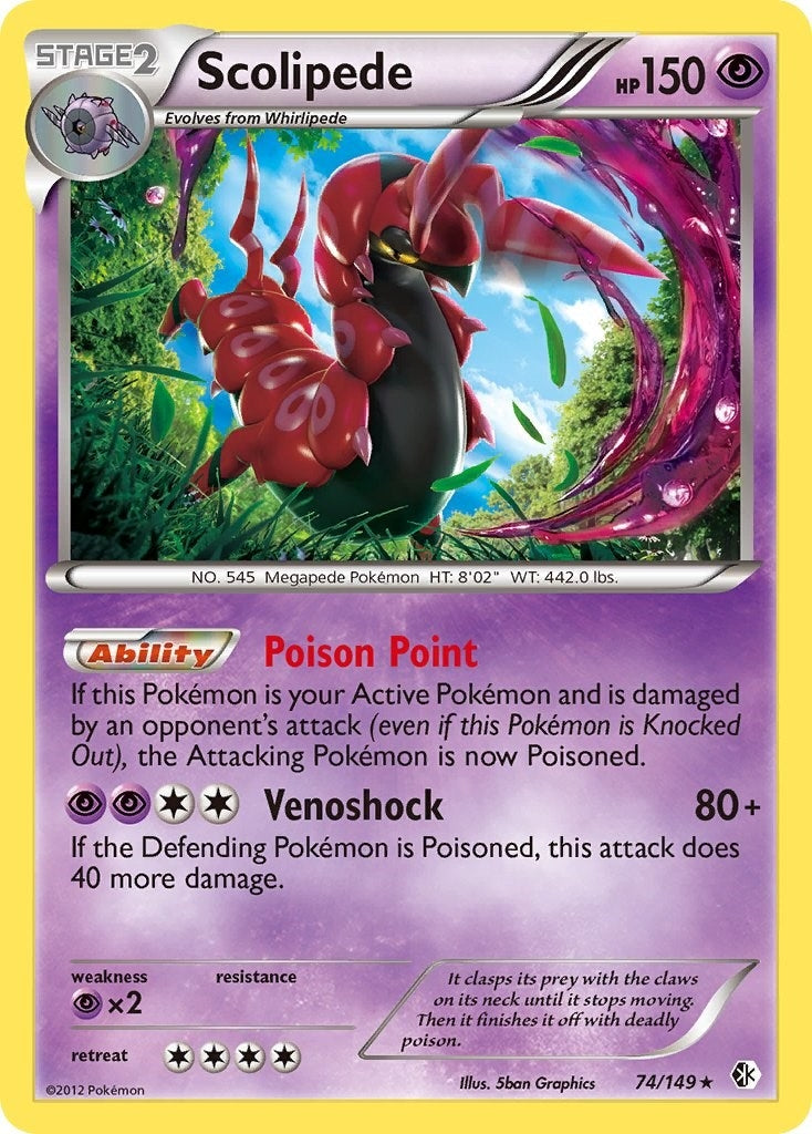 Image for Scolipede (74/149) (BCR) - Pokemon