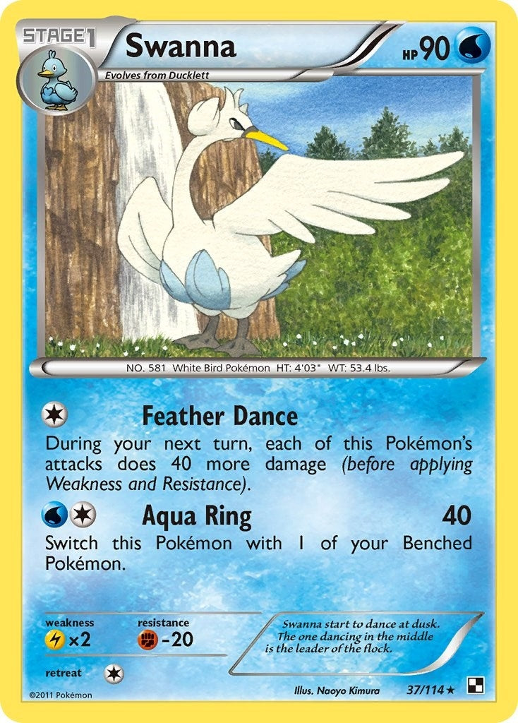 Image for Swanna (37/114) (BLW) - Pokemon