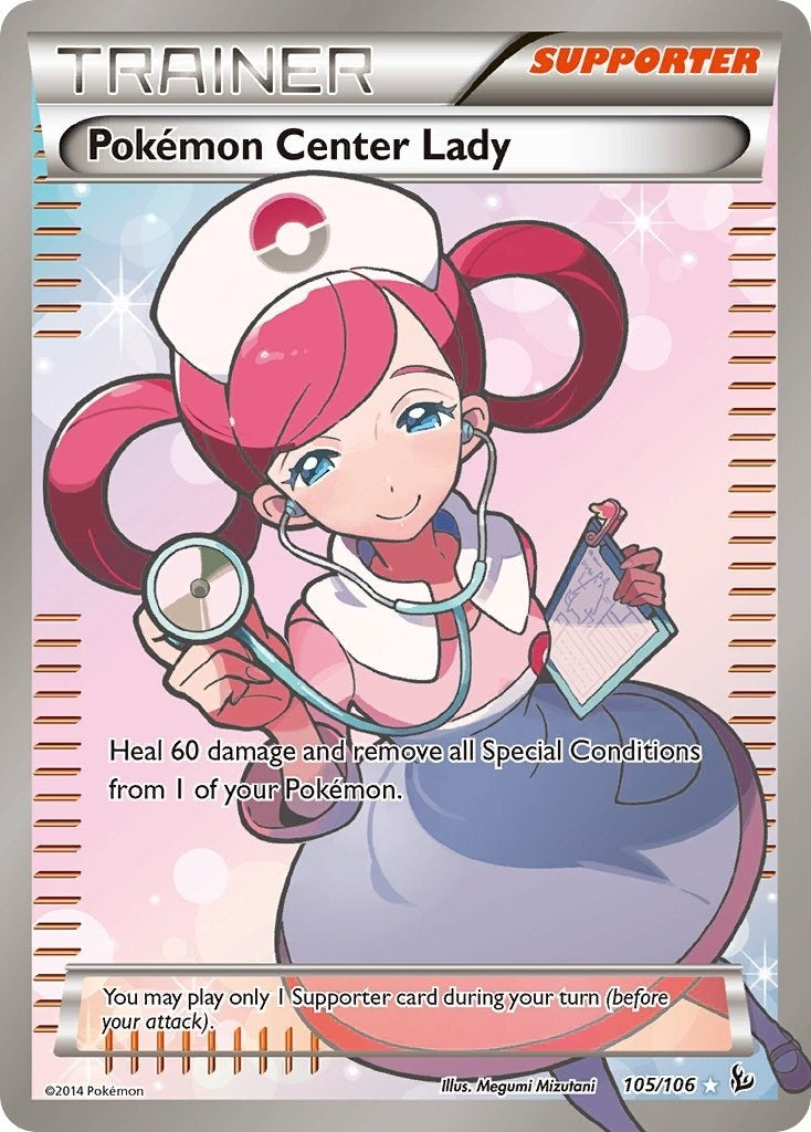 Image for Pokemon Center Lady (105 Full Art) (105/106) (FLF) - Pokemon
