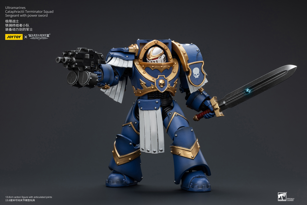 JoyToy - Warhammer 40000 - Space Marine Ultramarines Cataphractii Terminator Squad Sergeant with Power Sword