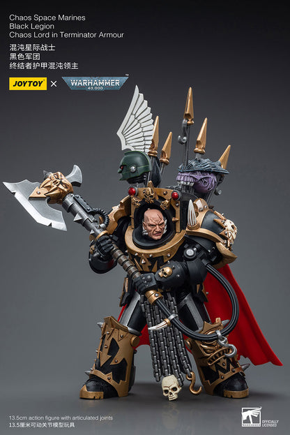 JoyToy - Warhammer 40000 - Chaos Space Marines Black Legion Chaos Lord in Terminator Armour