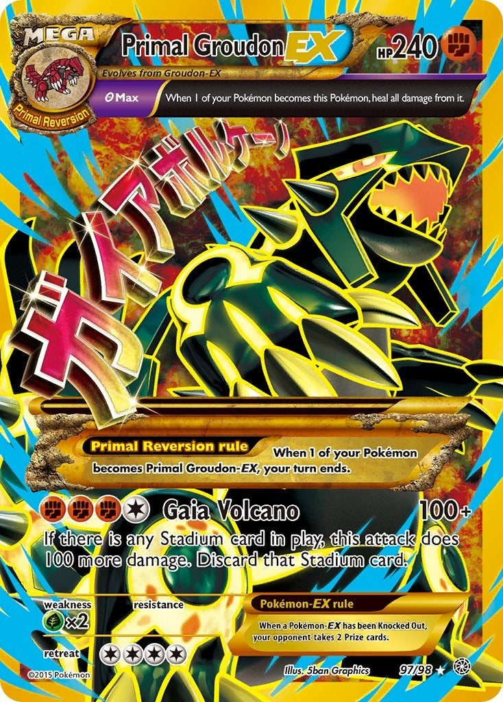 Image for Primal Groudon EX (Shiny Full Art) (97/98) (AOR) - Pokemon