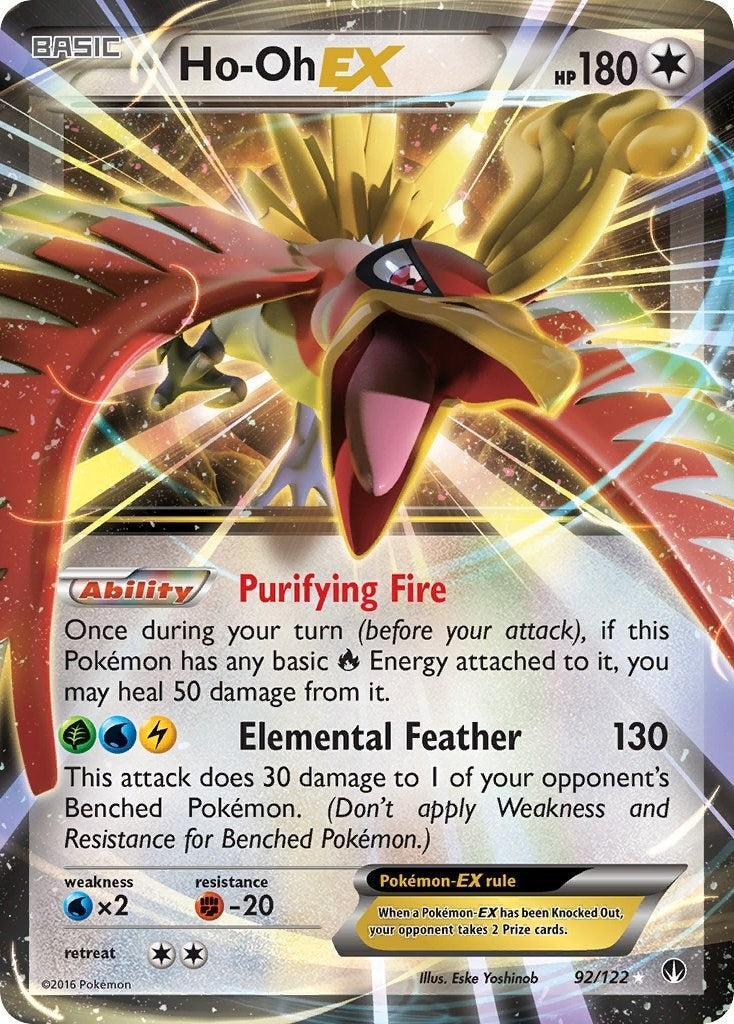 Image for Ho-Oh EX (92/122) (BKP) - Pokemon
