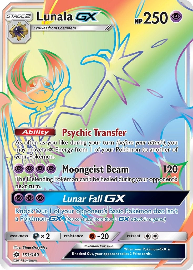Image for Lunala GX (Secret) (153/149) (SM01) - Pokemon