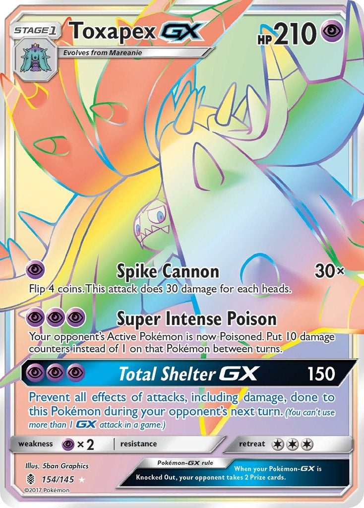 Image for Toxapex GX (Secret) (154/145) (SM02) - Pokemon