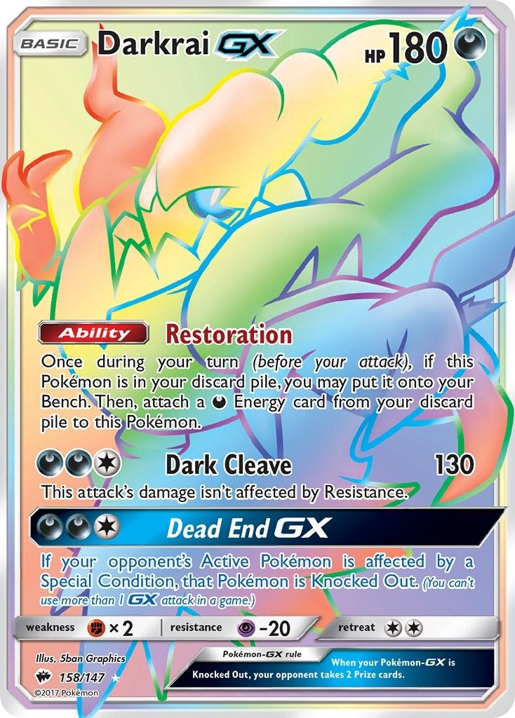 Image for Darkrai GX (Secret) (158/147) (SM03) - Pokemon