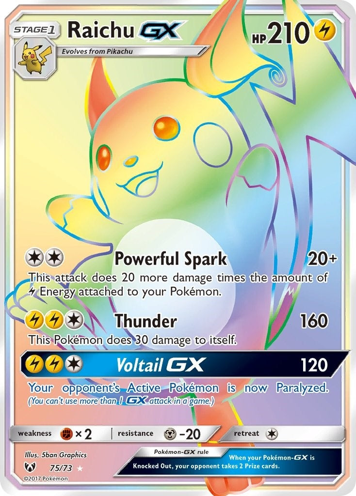 Image for Raichu GX (Secret) (75/73) (SHL) - Pokemon