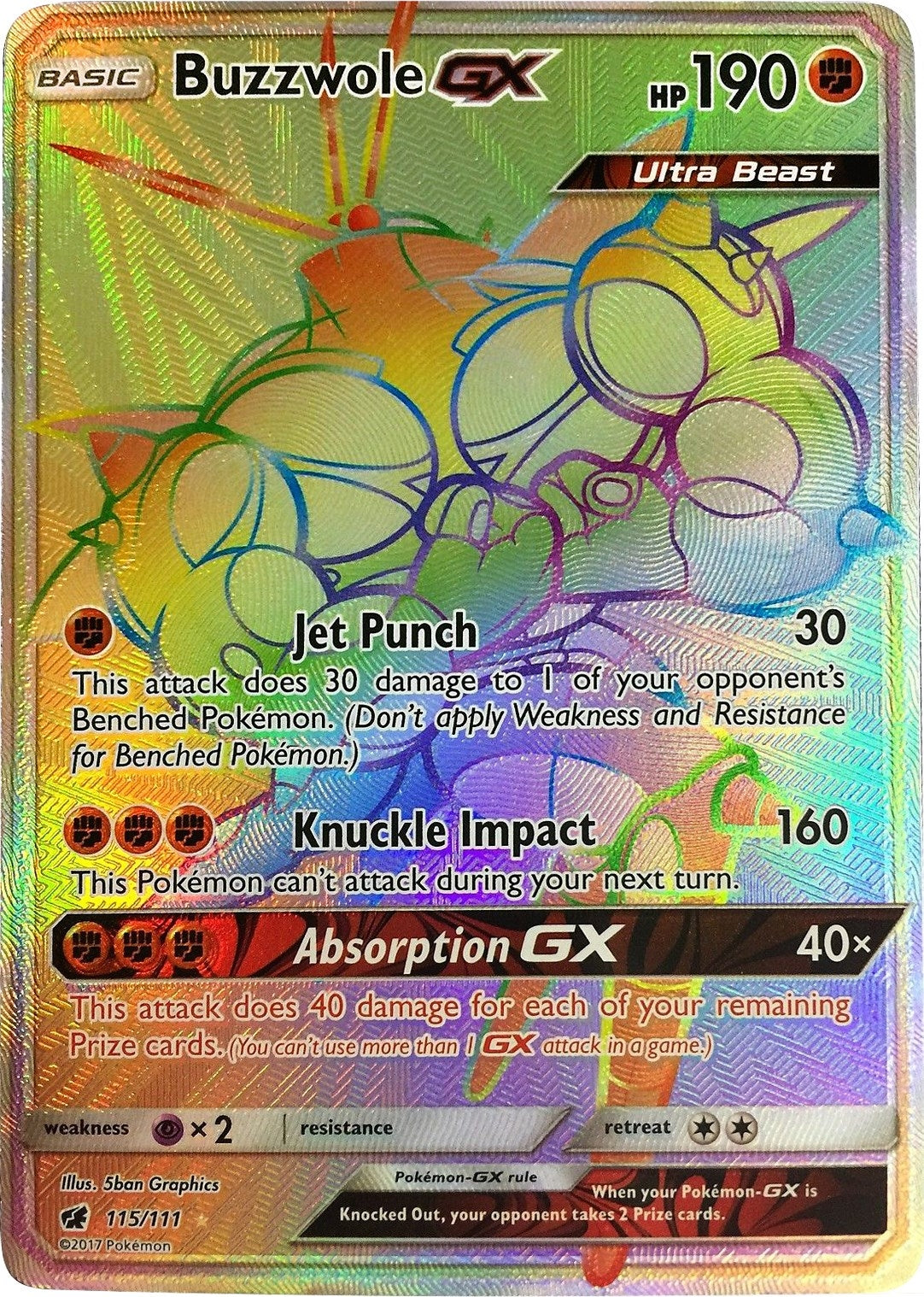 Buzzwole GX (Secret) (115/111) (SM04)