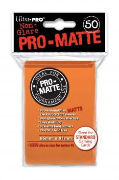 Pro-Matte Standard Deck Protectors - Orange (50-Pack)