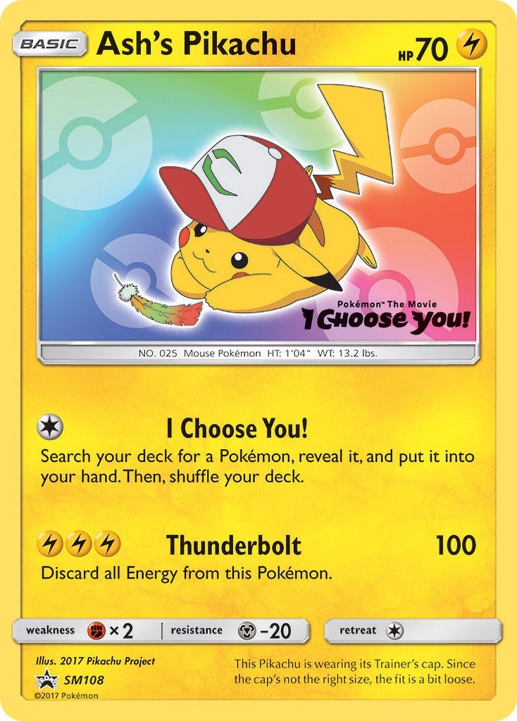 Image for Ash's Pikachu - SM108 (SM108) (SMP) - Pokemon