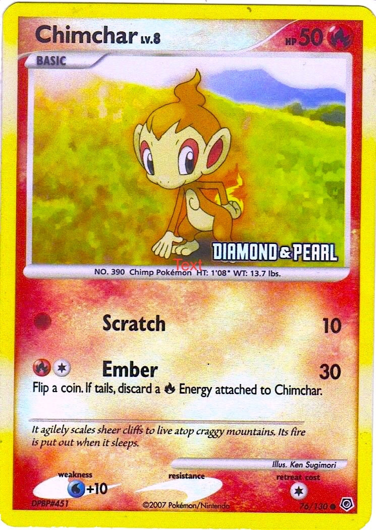 Image for Chimchar - 76/130 [Diamond & Pearl] (076/130) (BKP) - Pokemon