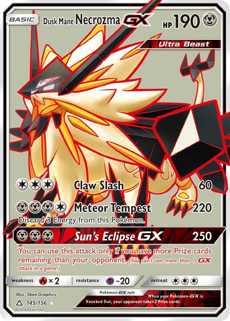Dusk Mane Necrozma GX (Full Art) (145/156) (SM05)