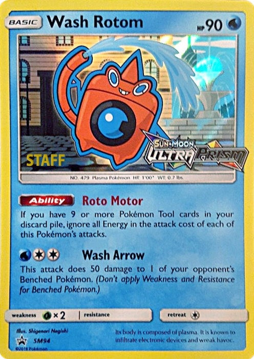 Image for Wash Rotom - SM94 (Prerelease) [Staff] (SM94) (SMP) - Pokemon