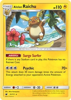 Image for Alolan Raichu - 31/111 (SM Crimson Invasion) (031/111) (PR) - Pokemon