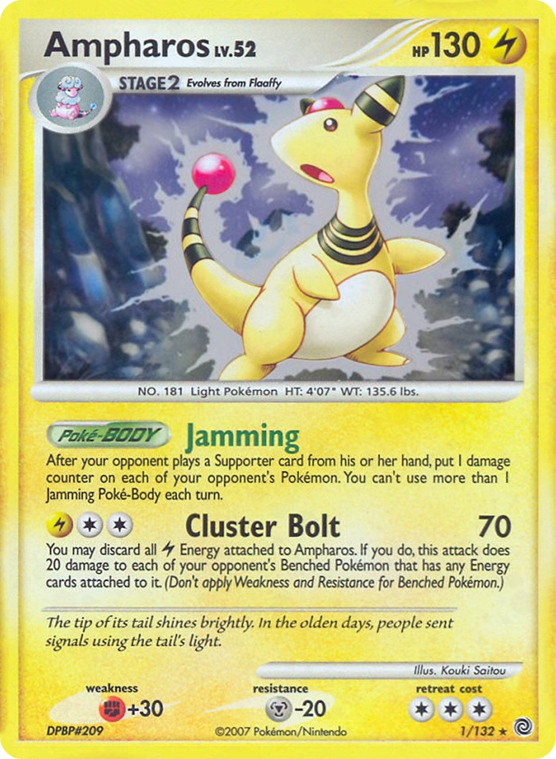 Image for Ampharos - 1/132 (DP Secret Wonders) (001/132) (PR) - Pokemon
