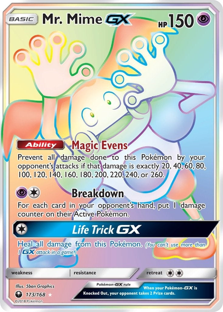 Image for Mr. Mime GX (Secret) (173/168) (CES) - Pokemon