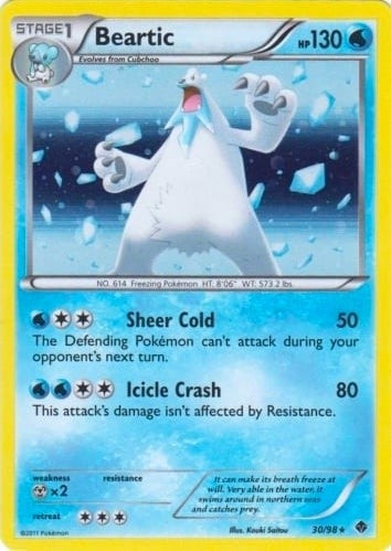 Image for Beartic - 30/98 (Cracked Ice Holo) (030/098) (BLE) - Pokemon