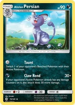 Image for Alolan Persian - 79/149 (Cosmos Holo) (079/149) (BLE) - Pokemon