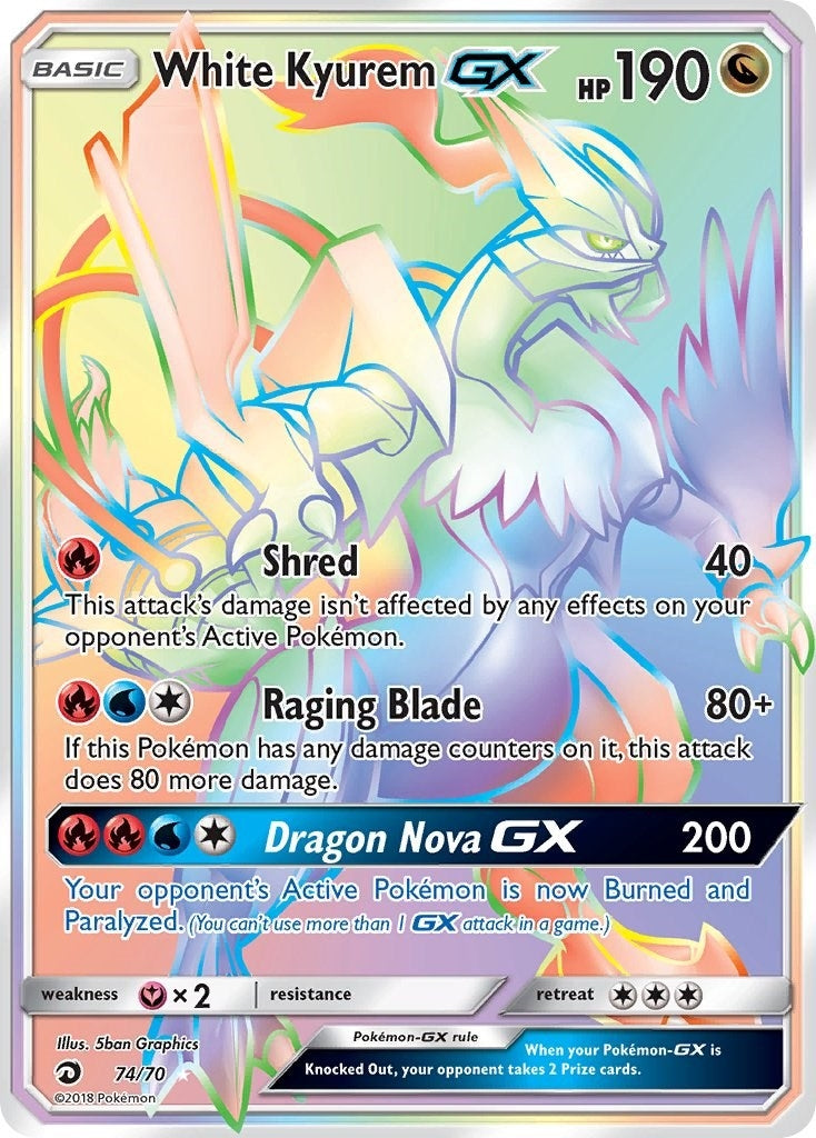 Image for White Kyurem GX (Secret) (74/70) (DRM) - Pokemon